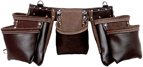 RM 12 Pocket Leather Tool Belt I Heavy Duty Tool Belt I Top Grain Oil Tanned Leather I Heavy Duty Belt I Construction Tool Belt I Electrician Tool Belt I Work Apron