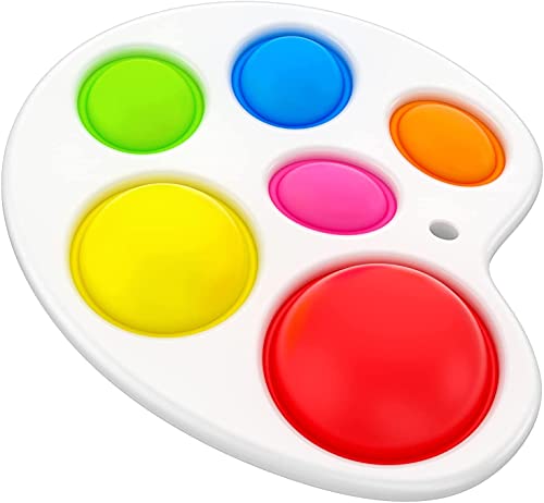 Gexond Acessorz Baby Simple Dimple Sensory Fidget Toys Popper, Early Educational Fidget Toy Soft Touch Silicone Flipping Board Toys Stress Relief Hand Toys for Kids Adults