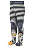 Sterntaler Kleinkind Jungen Traktor Strumpfhose meliert - Babystrumpfhose - mit Traktor Motiv und Anti Rutsch Noppen - blau, 86