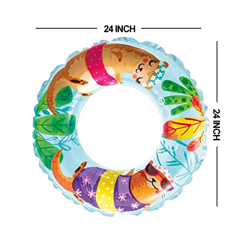 Image of GLAN Inflatable Pool Swimming Ring for Kids Water Floating Tube Durable PVC Swim Ring for Beach, Pool and Summer Parties (Swimming Ring Boys)
