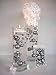 80 Floating Metallic Silver Pearls- Jumbo Sizes- with Transparent Water Gels Prep Bags for The Best Floating Effect- Fills 2 GL of Gels for Vase Decorations- 6 Warm White Submersible Fairy Lights