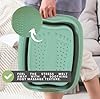 Collapsible Foot Spa Bath – Portable Pedicure Bowl & Soaking Basin for Feet – Manual Foot Bath Bucket for Foot Care, Relaxing Feet Soak, and at-Home Spa Treatments – Green
