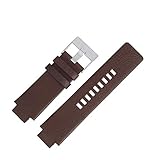 DESIGN - Ersatzarmband aus Leder in der Farbe Braun | Silberfarbene Dornschließe | geringe Farbabweichungen können aufgrund der Eigenschaften des Uhrbandes oder wegen der Darstellung am Monitor auftreten