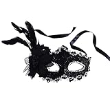 Masquerade Mask for Women Venetian Mask/Halloween/Party/Ball Prom/Mardi Gras/Wedding/Wall Decoration… (Black)