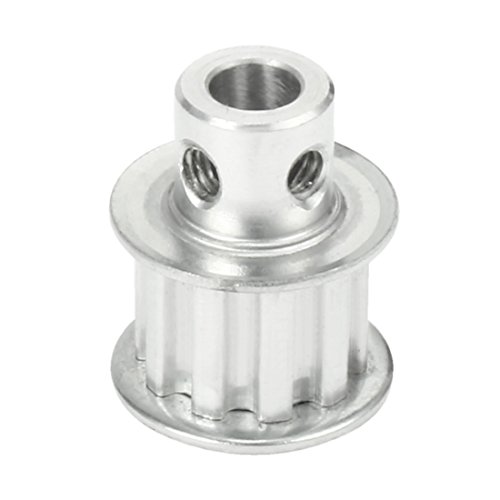 uxcell Aluminum XL 10 Teeth 6mm Bore Timing Belt Pulley Flange Synchronous Wheel, for 10mm Belt