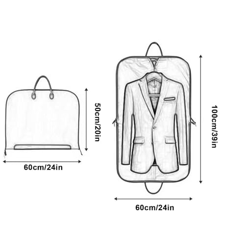 Garment Bags for Hanging Clothes,suit Covers for men Closet Storage Hanging Clothes bag Mens Suits Cover for Shirts Coats(Beige)2