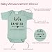 BIBIBLISSBABY Hola Familia Nos Vemos Pronto Pregnancy Reveal Infant Bodysuit, 0-3 Months Baby Announcement Onesie, Custom Onesie for Grandparents (Sage)