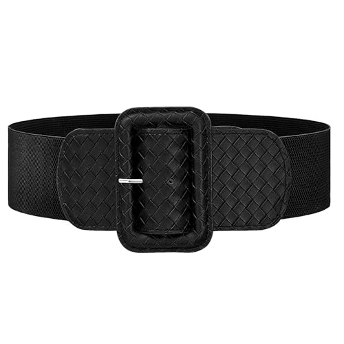 Wide Stretchy Belt for Women, Fashion Elastic Belts Ladies Waist Belt Stretchy Cinch Belts Waistband for Dresses