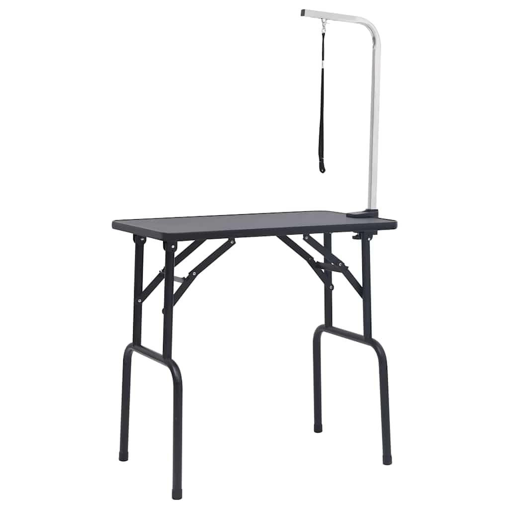 vidaXL Mesa de Aseo Ajustable para Perros con 1 Lazo Belleza Canina Baño Mesita Mascotas Gatos Plegable Altura Ajustable Estable Robusta
