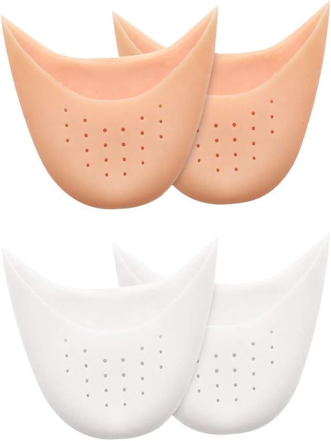 GNOLY Silicone Toe Pads For Pointe Shoes – Soft Gel Toe Protectors For Ballet Dancers – Breathable, Stretchable, Reusable Cushion For Pain Relief-image-0