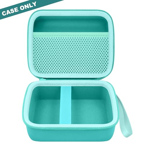 Image of Hard Case for Nelko PP01 /PP03 Color Mini Printer, Mint Green | Features a Mesh Pocket for Accessories. Hand Strap for Easy Carrying. Hard EVA Shell with Soft Velvet Lining. Case Only