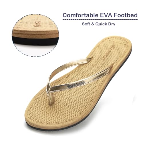 Ampeo Women's Flip Flops Comfortable Lightweight Summer Beach Quick-Dry Thong Flat Sandals4