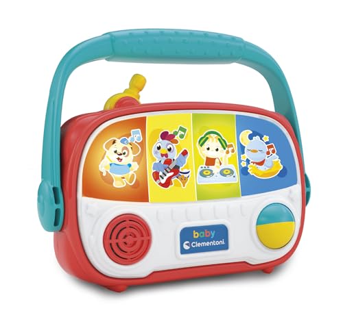 Immagine prodotto: Clementoni Baby Baby Radio, Radiolina Neonati 6-36 Mesi, Centro attività Interattivo, Gioco Musicale con Effetti Luminosi, Stimola Sviluppo Psicomotorio e Cognitivo, Lingua Italiana, 17541