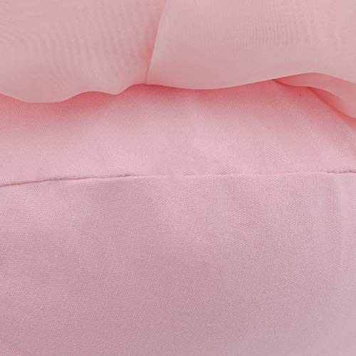 Jwh JW-3DROSEFLOSER-12-PINK-F Stereo Flower Throw Pillow Covers Aesthetic Decorative Floral Accent Pillow Cases Round Cushion Handmade Pillowcase thumb #3