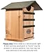 JCS Wildlife Screech Owl Nesting Box, Owl House, Cedar, with Poly Lumber Roof, Premium Build with Weather Proof Roof and Made in USA. Also for Saw-whet, Boreal, Elf owl, Kestrel & Others. Easy to