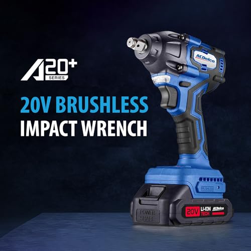 ACDelco ARI20132-K1 20V Cordless Drill, Impact Driver,Impact drill, 2 Tool Power Tool Combo Kit, Brushless Power Tool Set with 2 Batteries and Charger Included - Image 3