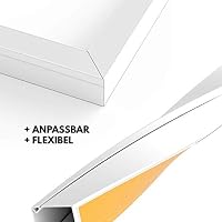 Kabelkanal Selbstklebend Weiss 1m (10 Stk. - 20x10 mm klein) - 10m Kabelkanäle mit Schaumklebeband fertig für Montage an der Wand - 20x10mm – Ansicht 4