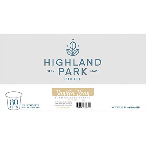 Highland Park Coffee Single Serve Pods Compatible With Keurig K Cup Brewers, Vanilla Bean, 80 Count #TOP4
