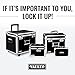 Vaultz Storage Lock Box - 6.5 x 23 x 13.5 Inch - Secure Dorm Storage Trunk with Combination Lock - Ideal Briefcase, Medicine Box, and Personal Item Lock Box - Store Cash, Laptop - Black/Silver