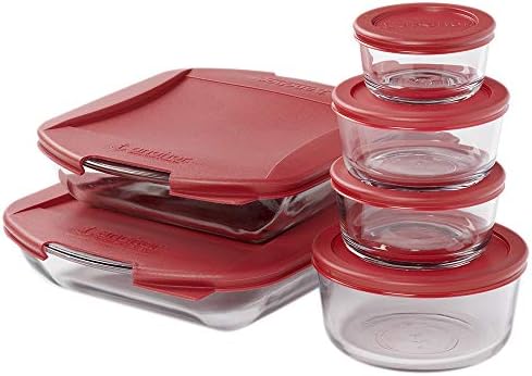 Anchor Hocking 12 Piece Glass Food Storage and Embrace Baking Dis...