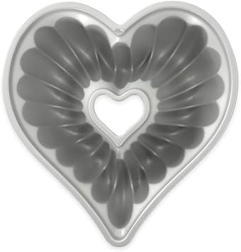 Nordic Ware, Nordicware 55548 Cake Mold, Heart Wreath, Aluminum Casting, Volume: 2.5lt, 55548Amz, Silver
