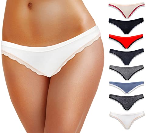 Emprella Women Underwear, 10 Pack Womens Panties Cotton Bikini Seamless Lady Panty S-XXL Assorted