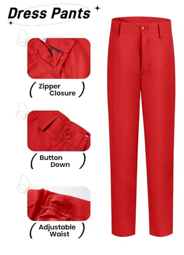Image of YuanLu Toddler Boys Formal Suits Set,Vest Pants Dress Shirt and Tie for Kids Boy Wedding Ring Bearer Oufit