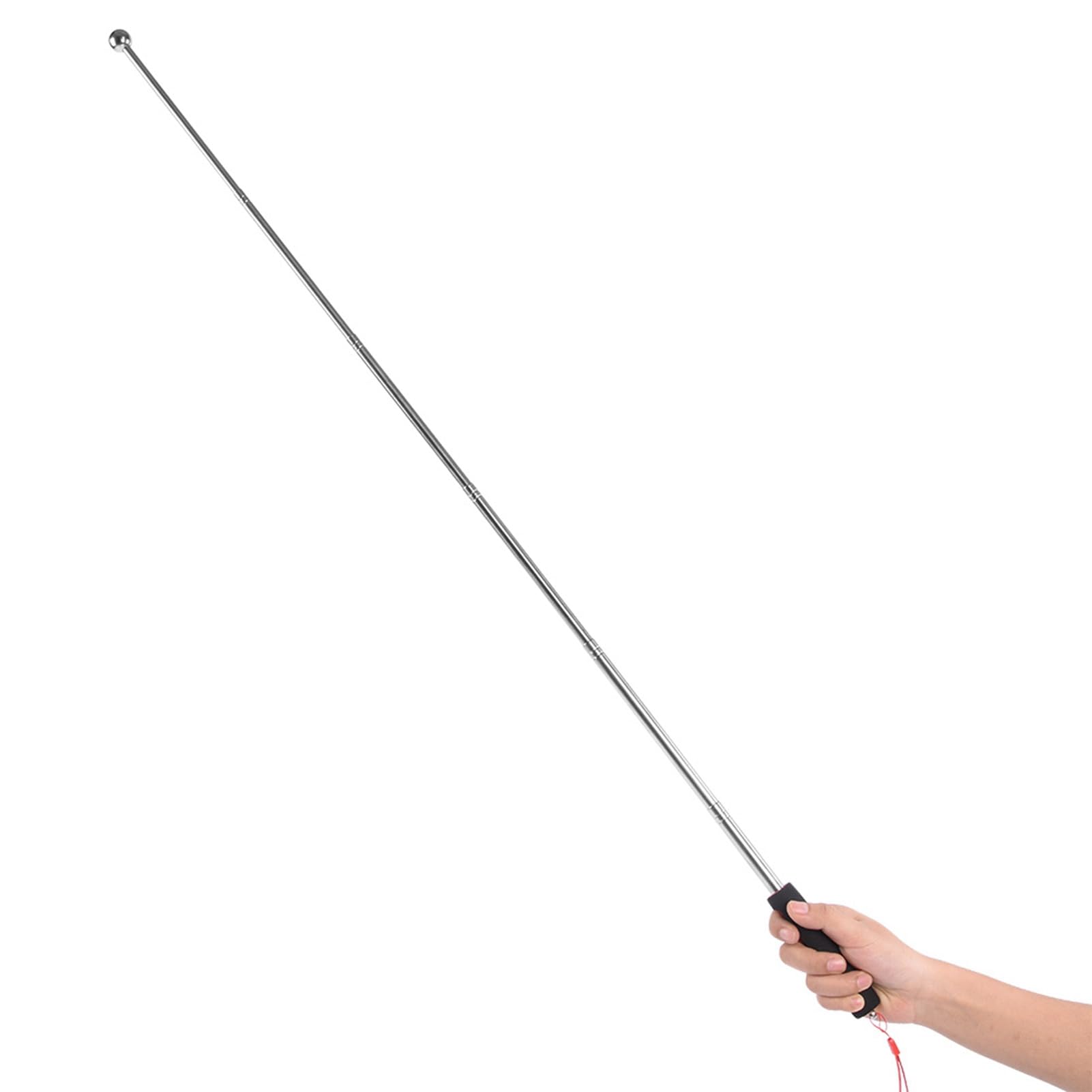 115cm Hollowing Drum Hammer Sound Detection Folding Stick Thickened Telescopic Rod for House Decoration Inspection,Tour Guides,Teaching Presentations