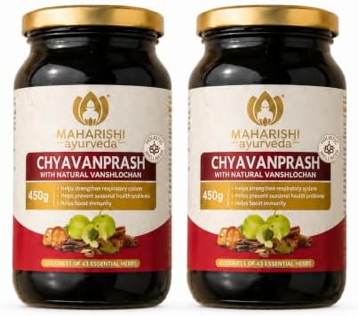 Maharishi Ayurveda Authentic Chyavanprash with Honey, Jaggery & Ghee | All-Season Immunity Booster Chyawanprash | With Pure Vanshlochan | Supports Strength & Stamina | 450 g Pack of 2