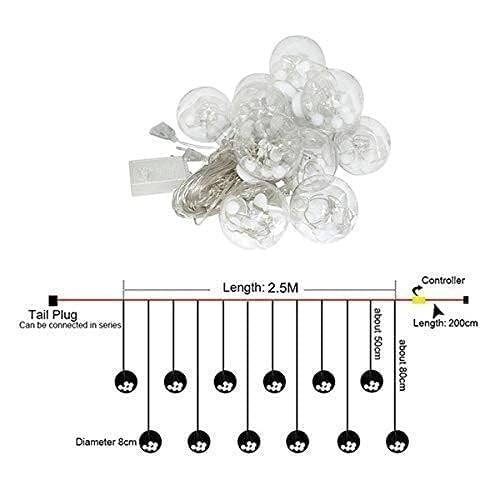 Image of URM Wish Ball Curtain LED Diwali Lights 3 Meter Ball Curtain String Lights Window Curtain Led Lights for Decoration with 8 Flashing Mode for Festival Home (6+6 Light, Multicolor)