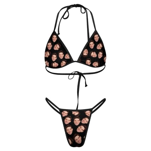 Custom Funny Swimsuit for Women, Personalized Bathing Suits with Husband Face, Face Bikini for Summer Holiday4