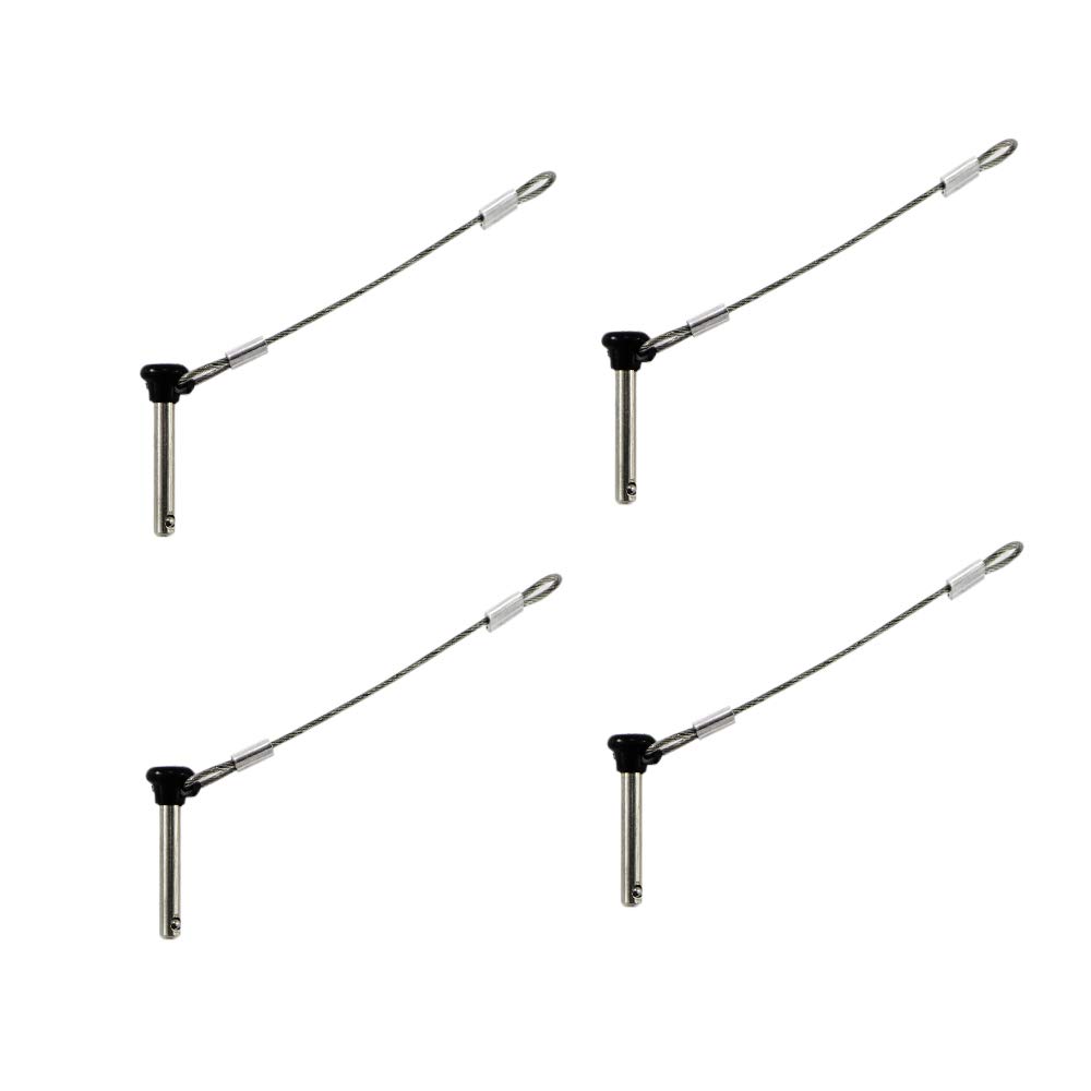 6PIECES of Stainless Bimini top 3/16" Pull pins, Usable Length 1"(25mm), Total Length 1-1/2"(39mm) Marine Hardware