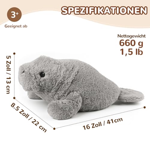 CUCKOOL Wärme-Kuscheltier Erwärmen in der Mikrowelle -Manatee
