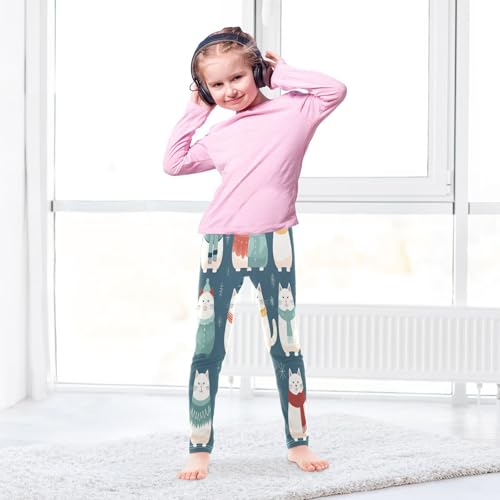 Toddler Girls Leggings Printed Yoga Pants Leggings Scarf Cat for Kids4