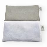 ZAFUZEN 2er‑Set Augenkissen Light – Augenkissen mit Lavendelblüten und Reis, Naturbaumwolle, Yoga & Meditation, Entspannung und Ruhe