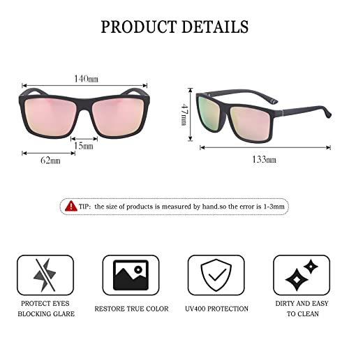 Image of Men's Sports Polarized Sunglasses Square Frame Glasses NP1007