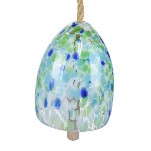 Gift Essentials Blown Glass Bell (Green and Blue)