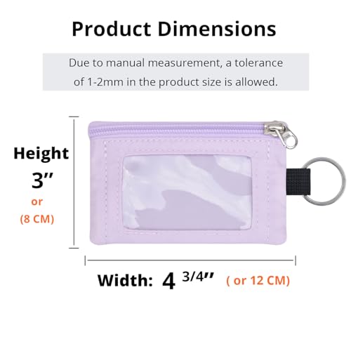 Image of RFID Blocking Travel Wallet with Adjustable Lanyard, Small Nylon Zipper Pouch and Badge Holder for ID, Credit Cards, Cash, Keys, Commuters (Soft Lilac)
