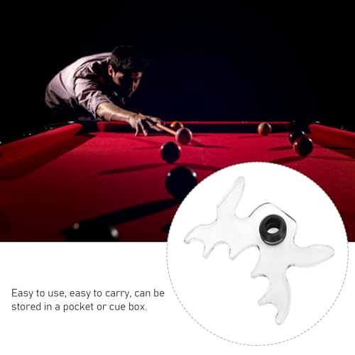 Drfeify Clear Acrylic Pool Billiard Cue Bridge Head, Pool Stick Holder Snooker Nine Ball Billiard Pool Cue Accessory for Pool Table