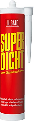 Preisvergleich Produktbild Lugato Super Dicht 300 ml schwarz - Elastische Fugenmasse *Badsilikon*