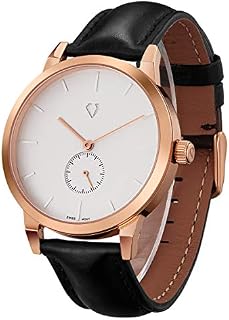 SURVAN WatchDesigner Swiss Quartz Watch for Men Sapphire Mirror Stainless Case Leather Strap