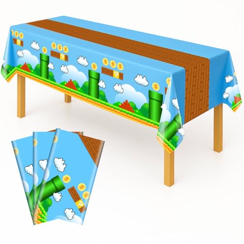 Adventure Classic Game Themes Tablecloths for Birthday Parties 54 x 108 In