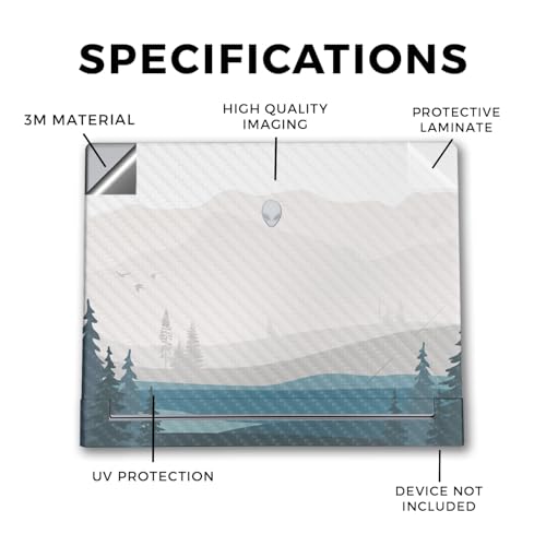 Image of Carbon Fiber Laptop Skin Compatible with Alienware X16 R2 (2024) - Tundra - Premium 3M Vinyl Protective Wrap Decal Cover - Easy to Apply | Crafted in The USA by MightySkins