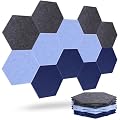 Acoustic Panels, Magrowill 12-Pack Soundproof Wall Panels 14 X 12 X 0.4 Inches, Sound Absorbing Panels with Full Self-Adhesive, Interior Wall Decor Felt Tiles Board