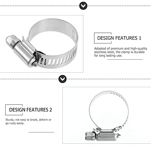 DOITOOL Grampo de mangueira ajustável de aço inoxidável, 10 peças, braçadeira de mangueira de engren