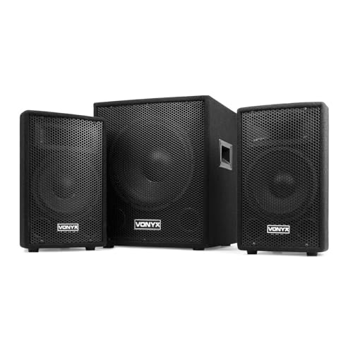 Power Dynamics VX0812BT Sonido 2.1 Activo con subwoofer 12 Pulgadas, 2 Altavoces 8 Pulgadas, Bluetooth, USB SD, 800W, trípodes, Ecualizador, moqueta Negra, Eventos y DJs móviles - imagen 2
