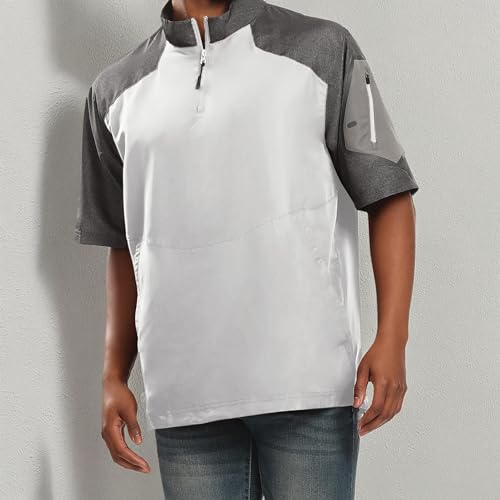 Image of Holloway Unisex Ultra-Lightweight Aero-TecO Raider Short-Sleeve Warm-Up Pullover-Carbon PRT /Blck