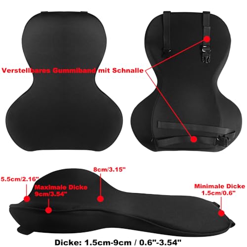 FOUNDCOOL Ergonomisches Lendenwirbelstützkissen, Rückenkissen aus Memory-Schaum für Autositze - Lendenkissen, Rückenstützkissen, Auto Lordosenstütze Kissen für Fahrer