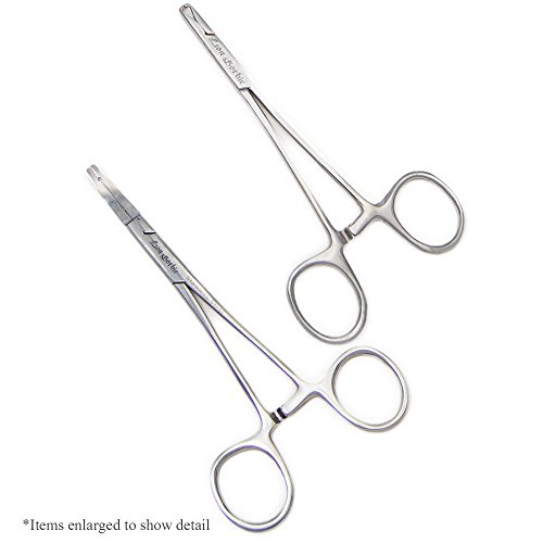 Bodyjewelryonline Unisex Body Piercing Kit, Stainless Steel Clear Gems Dermal Tops, Anchors, Sterile Needles, Hypoallergenic Supplies, 4Mm, Pack Of 26 #TOP3