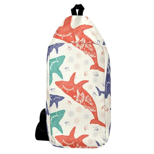Sac à bandoulière pour voyage et randonnée en pleine nature avec motif baleine original